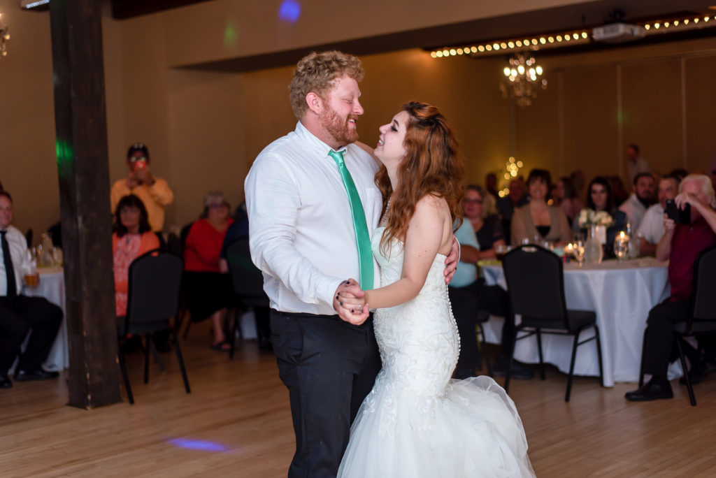 bride and groom first dance