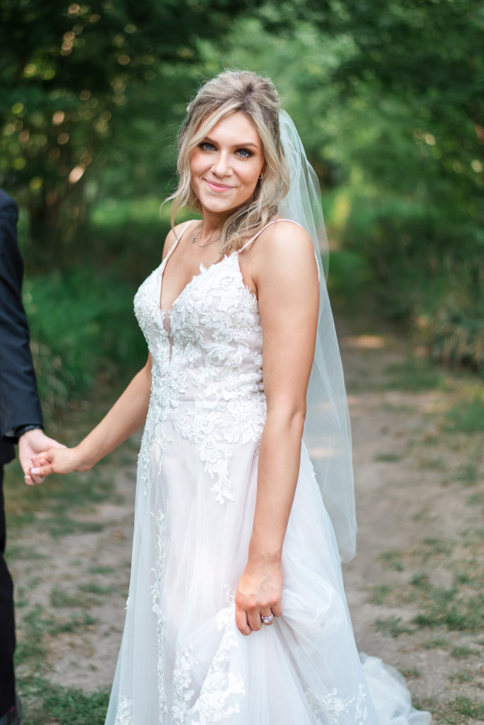 photo of bride on wedding day