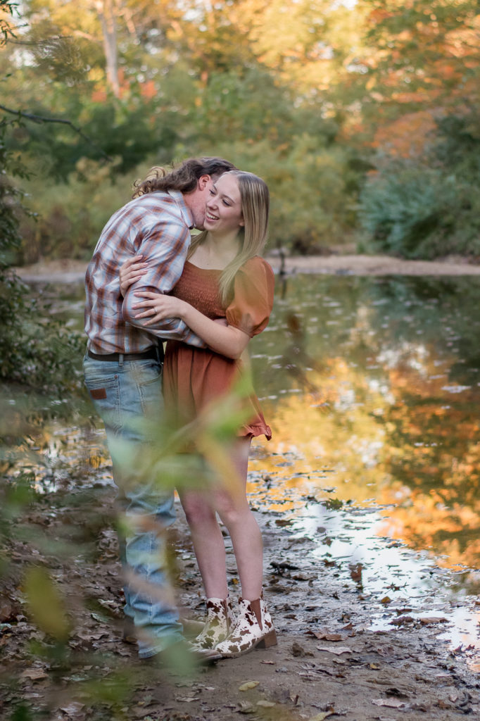 portrait of couple during engagement session