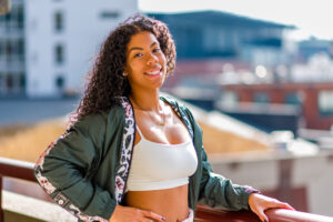 photo of girl at senior photo session