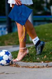 photo of shoes and ball in senior session