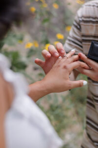 photo of ring during engagement session