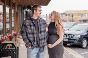 photo of couple during maternity session