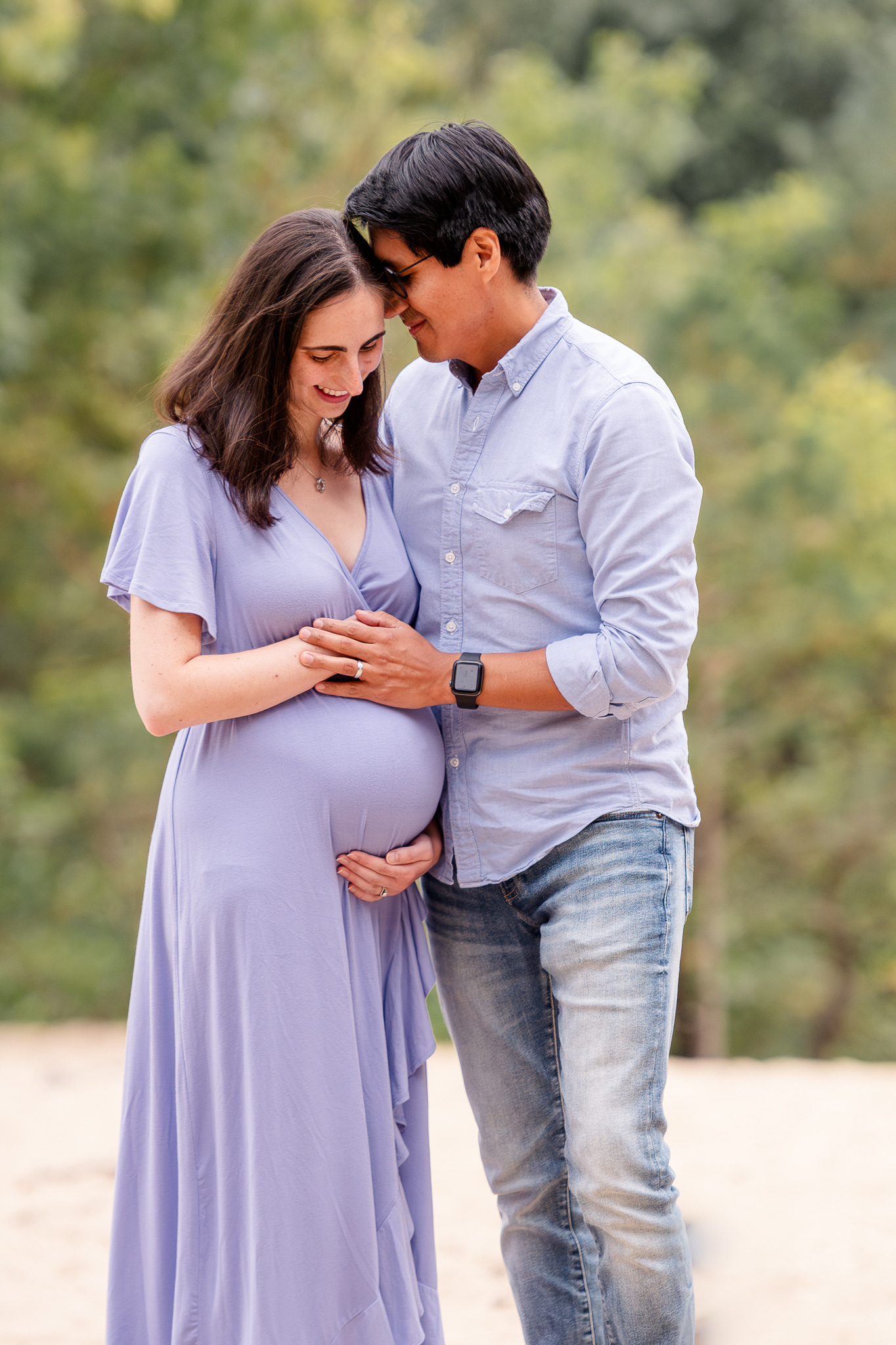 photo of couple during maternity session