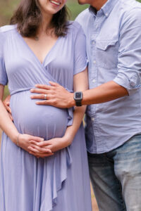 photo of pregnant belly during maternity photo session