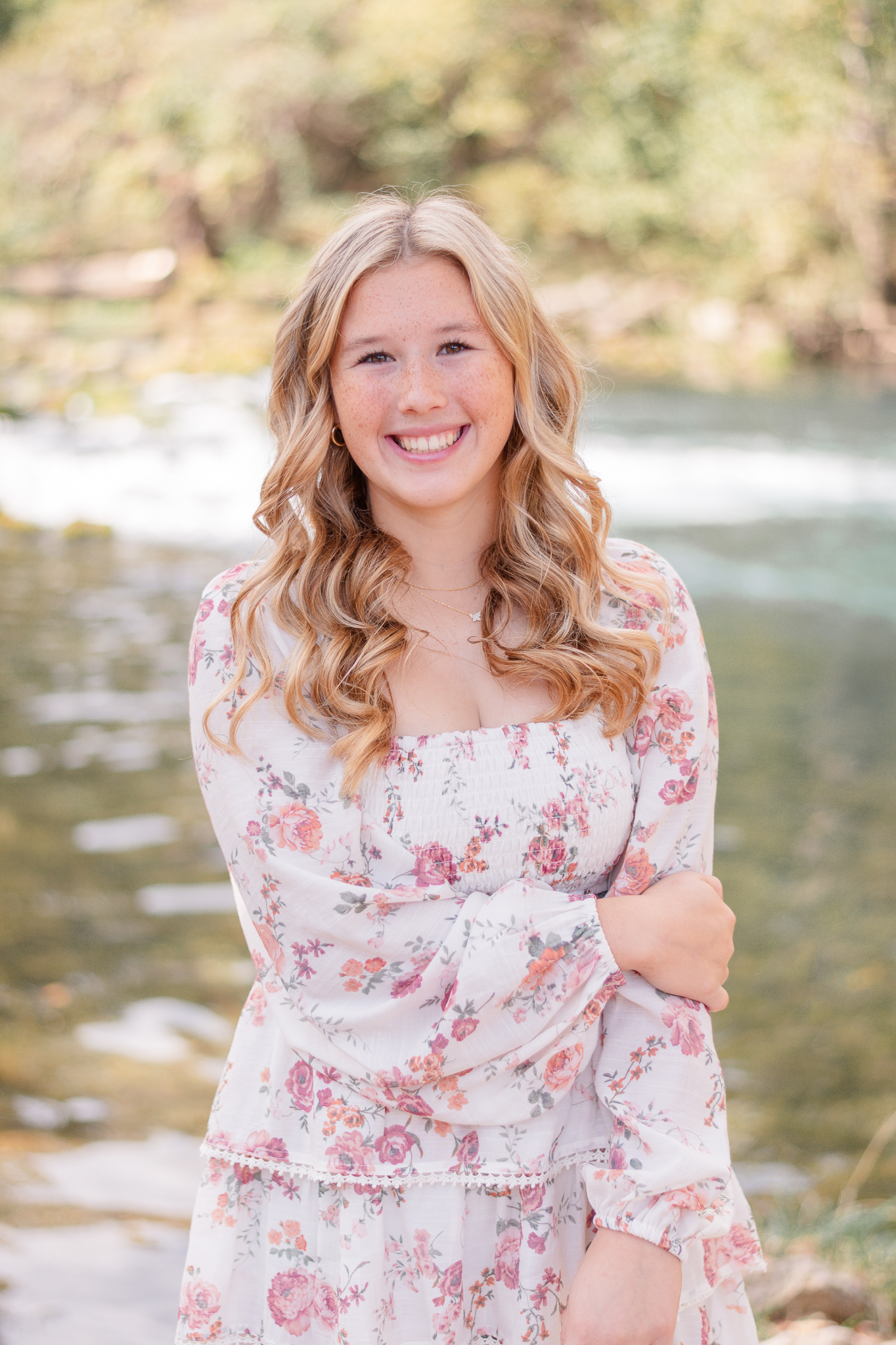 photo of girl looking at camera in senior photo session